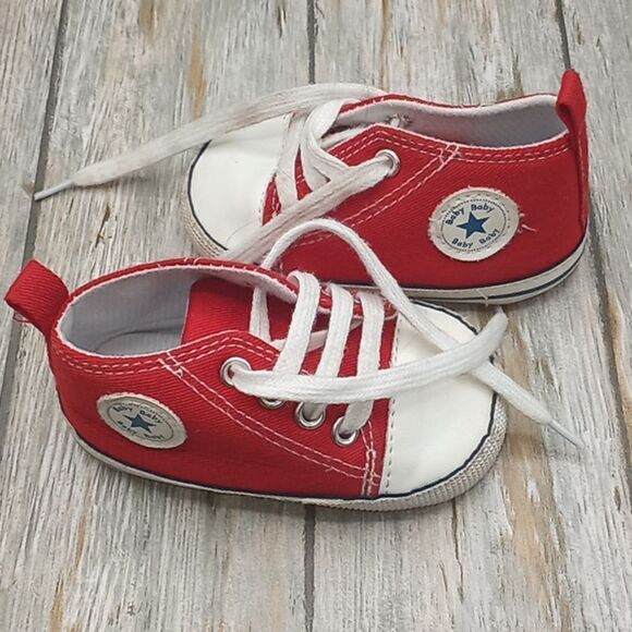 Converse Baby Soft Canvas Shoes Size 2 - Picture 2 of 4